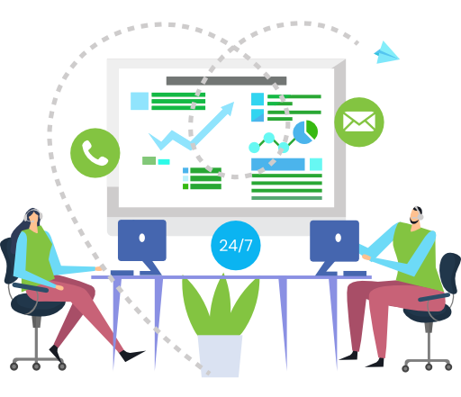 Infographic of call center software