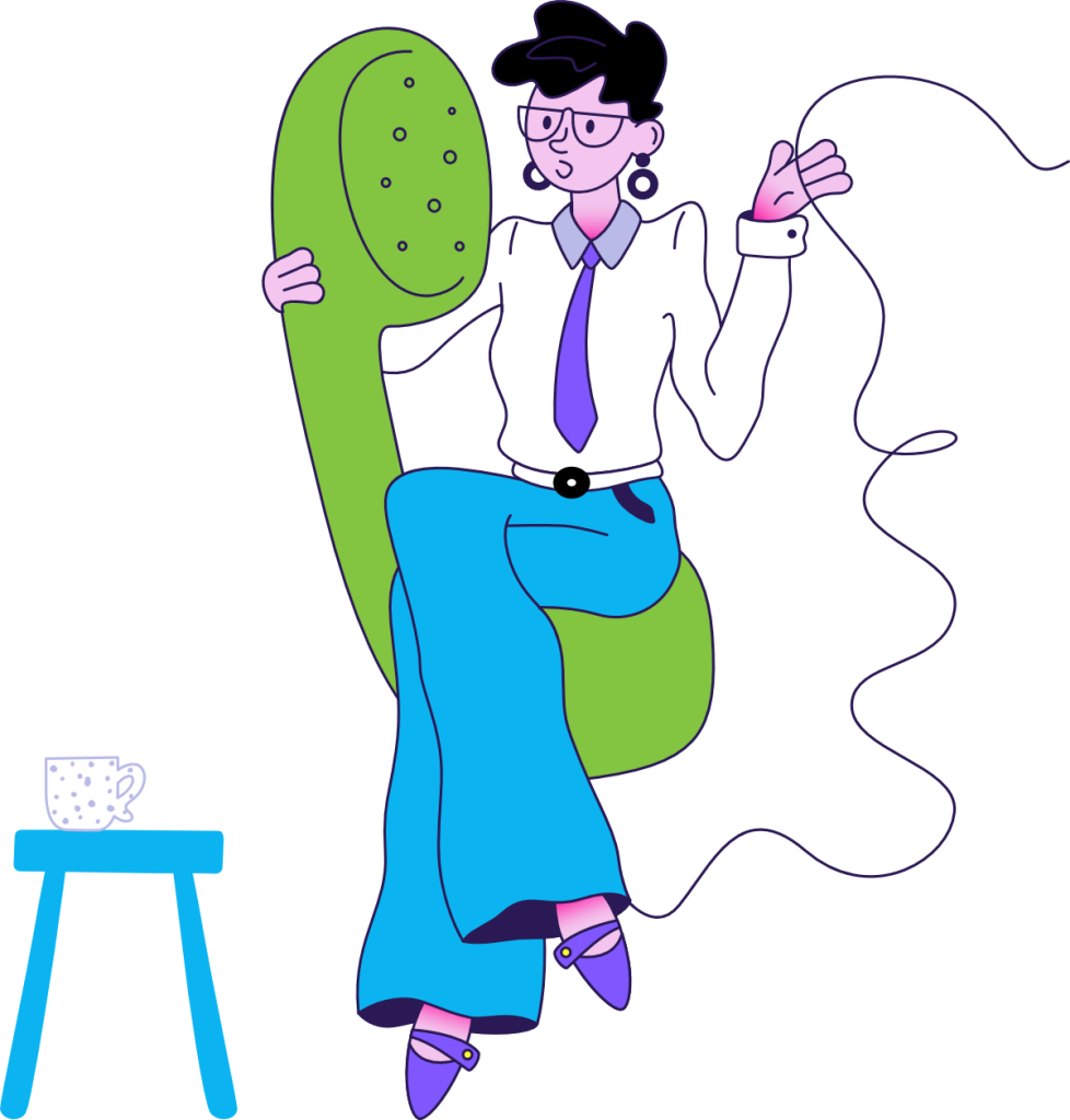 infographic of business woman taking control of her business phone with ClearConverse